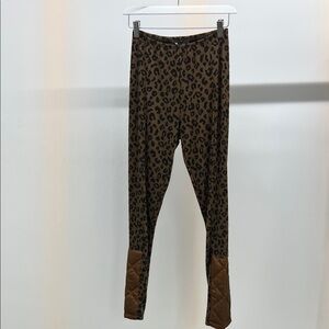 Leopard Print Leggings with Quilted Detail